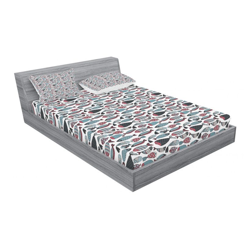 Microfiber Sheet Set, Queen Sheet Set with Fitted Sheet