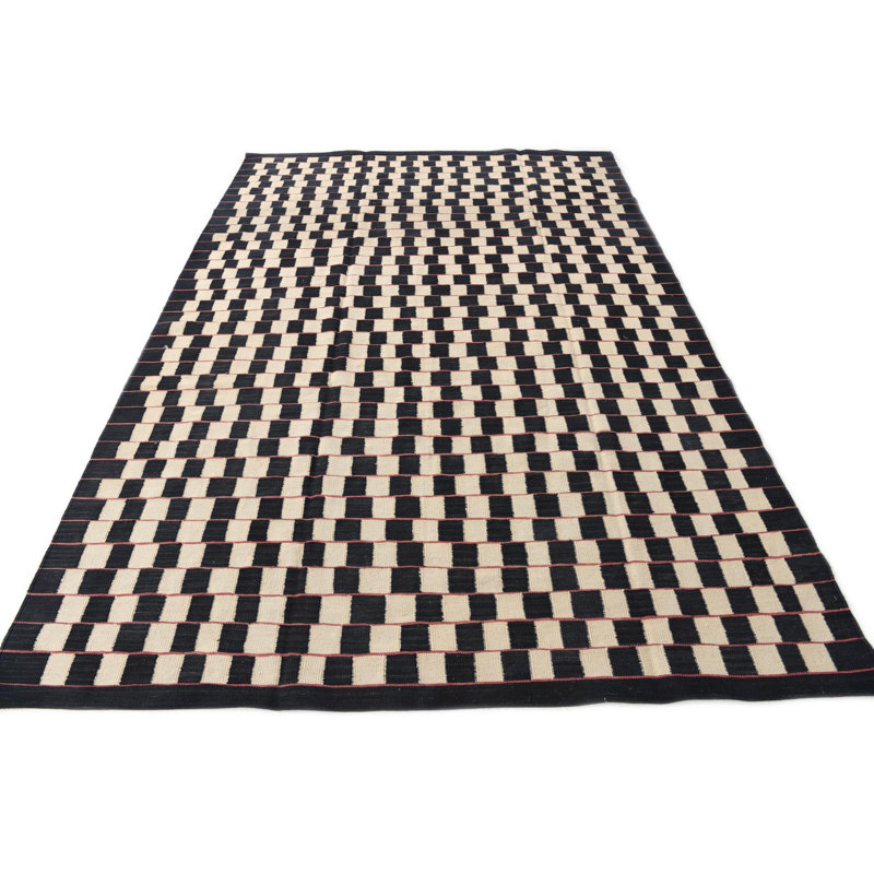 Tapis noir et blanc Noor