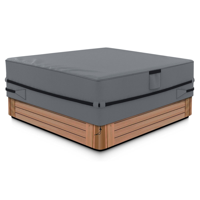 Gray Square Hot Tub Cover