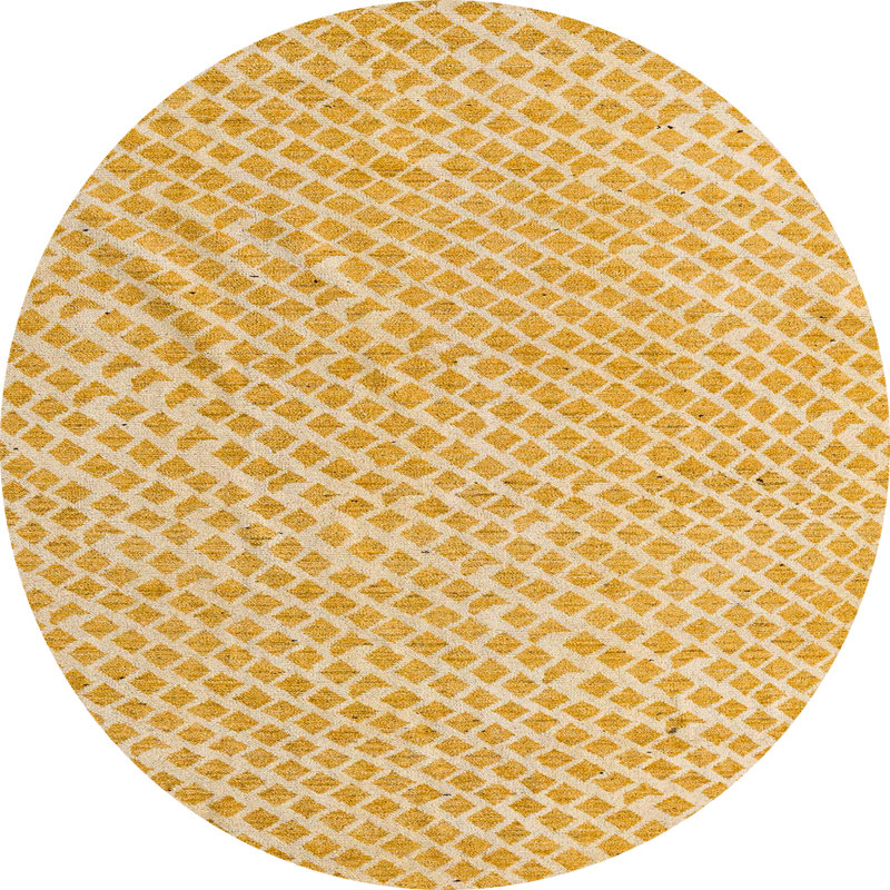Tapis décoratif multicolore à motif abstrait, Rond 4 pi