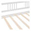Lit de jour simple en bois avec lit gigogne simple, blanc