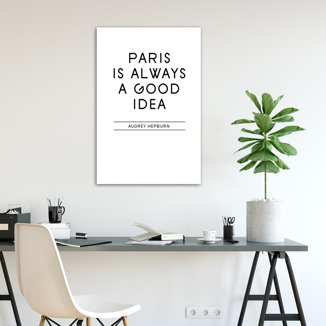 Poster Paris Beschriftung ist immer eine gute Idee