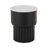 Cole And Grey Metal Ribbed Side End Accent Table With White Marble Tabletop
