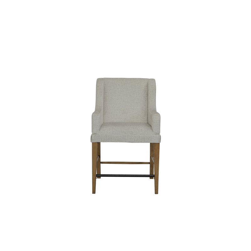 Tabouret de comptoir rembourré - amande (ensemble de 2)