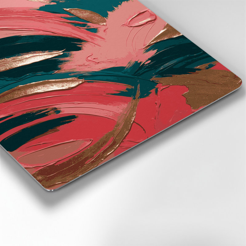 Paysage abstrait, art mural brun en métal 99, H 20 po x l 24 po