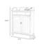Banc de rangement pour chaussures en bois manufacturé brun et bleu-734685308
