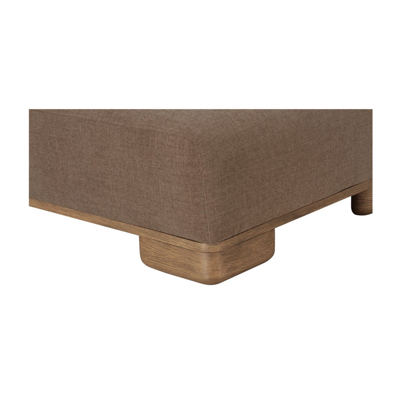 Beau OTTOMAN PERFORMANCE FABRIC OATMEAL, Brown