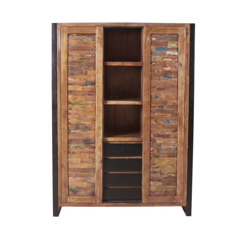 Djerf 2 Door Solid Wood Wardrobe
