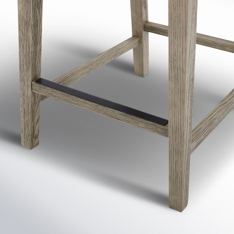 Tabouret de comptoir rembourré Bethea, Lin performance Effie Flint