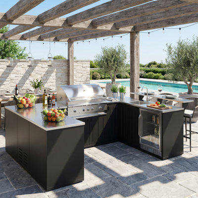 118" W  Outdoor Kitchen Island