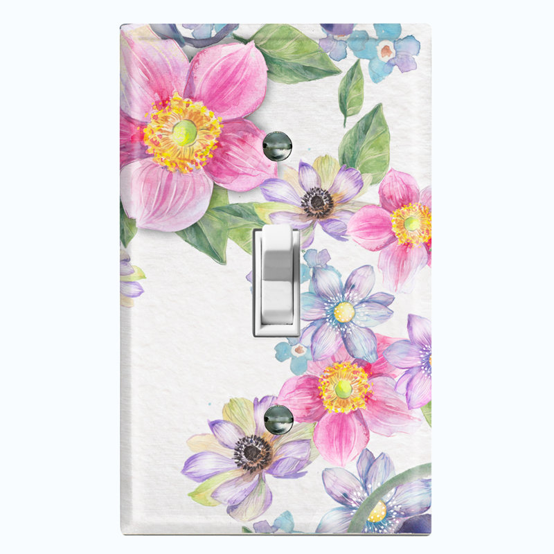Patterned 1 - Gang Toggle Light Switch Standard Wall Plate