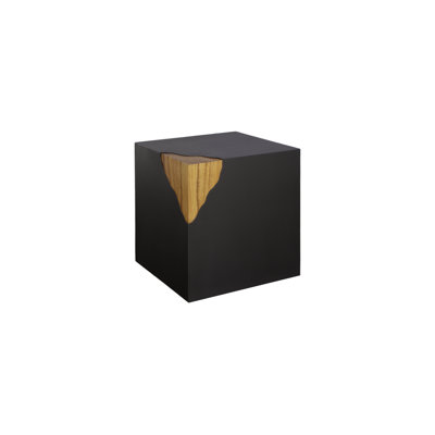 Table d'appoint en coin, naturel, fer