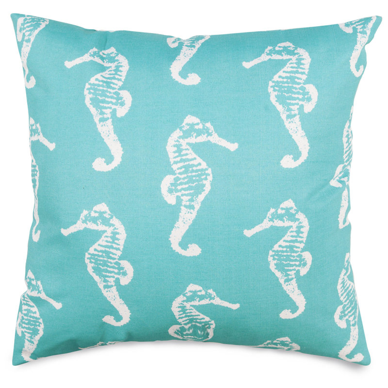 Coussin extérieur Seahorse, Bleu sarcelle, Très grand