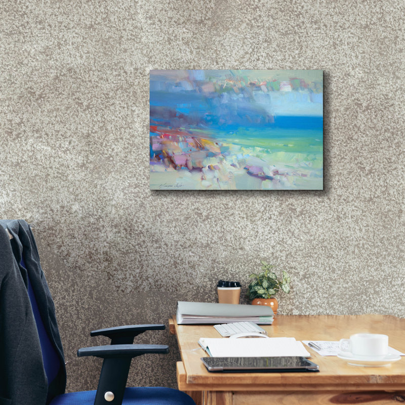 "Epic Graffiti" Ocean Side Ii "par Vahe Yeremyan, art mural sur toile, H 20 po x l 24 po x P 0,75 po