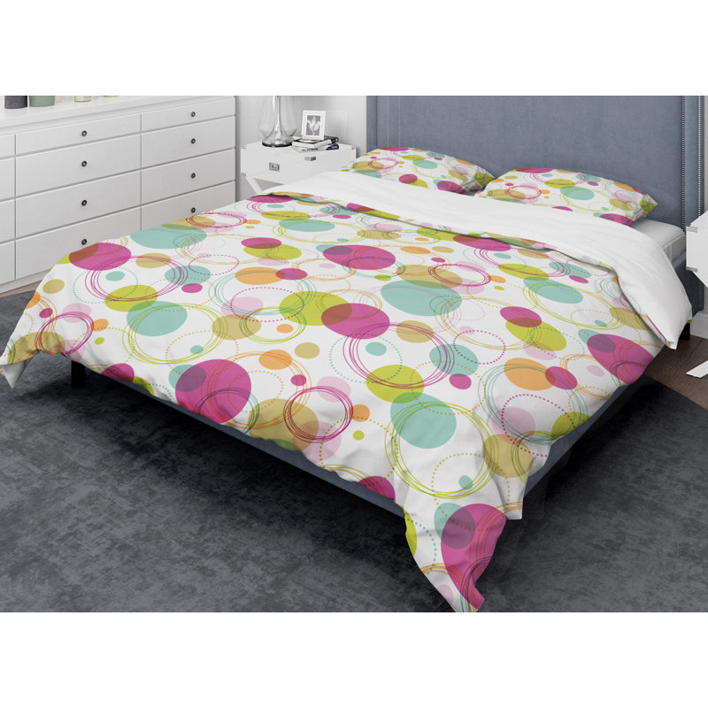 Retro Art Deco - Mid century bedding set - Modern Mid-century Bed cover set, Full/Queen Duvet Cover + 2 Shams