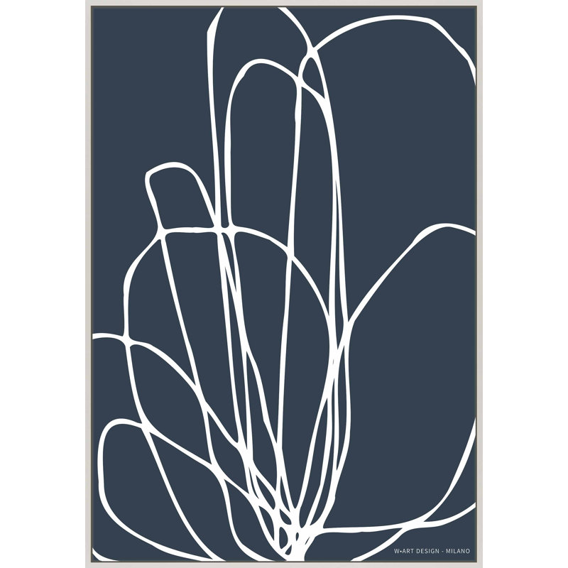 Tracings 4 Print by Romina Gadler, White Framed Canvas, 20" H x 14" W x 1.25" D
