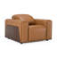 Fauteuil inclinable électrique en cuir brun Sandstone