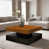 Plateau brun rustique / structure noire est en rupture de stock