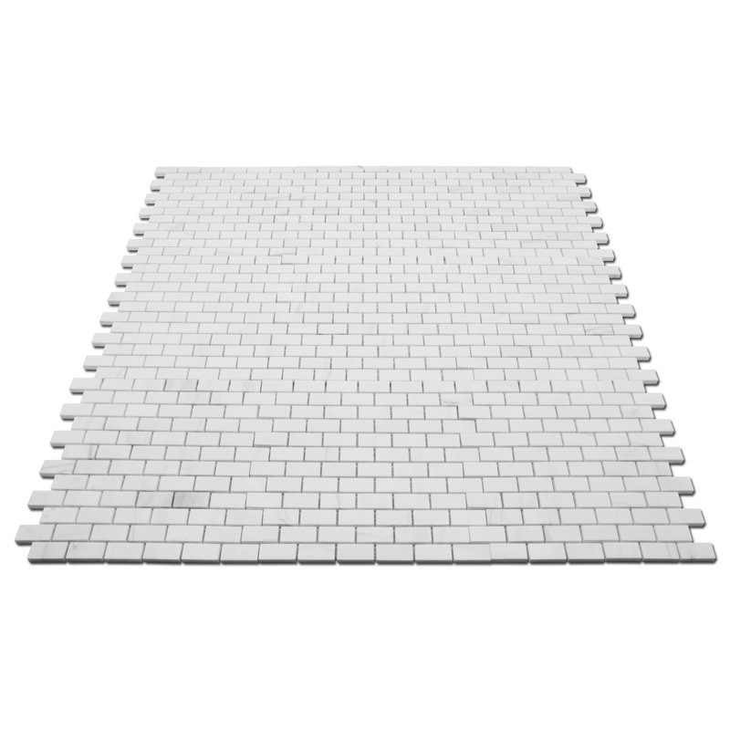 Carreau de mosaïque de métro en marbre 1 po x 2 po