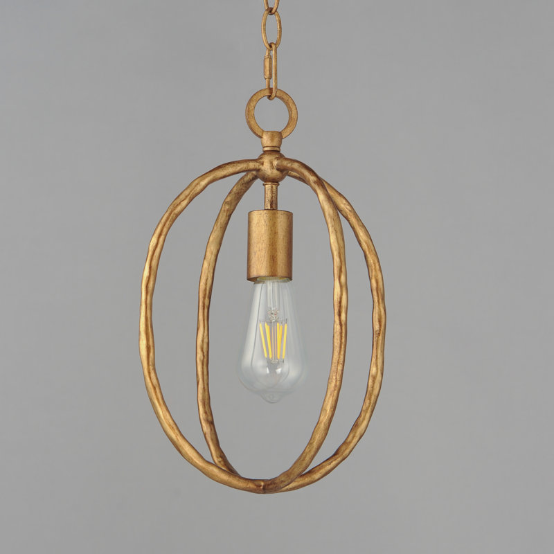 Mini-luminaire suspendu Martel, Or étrusque