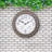 26.2" Quartz Outdoor Brushed Gray Oak Analog Clock with Thermometer & Hygrometer