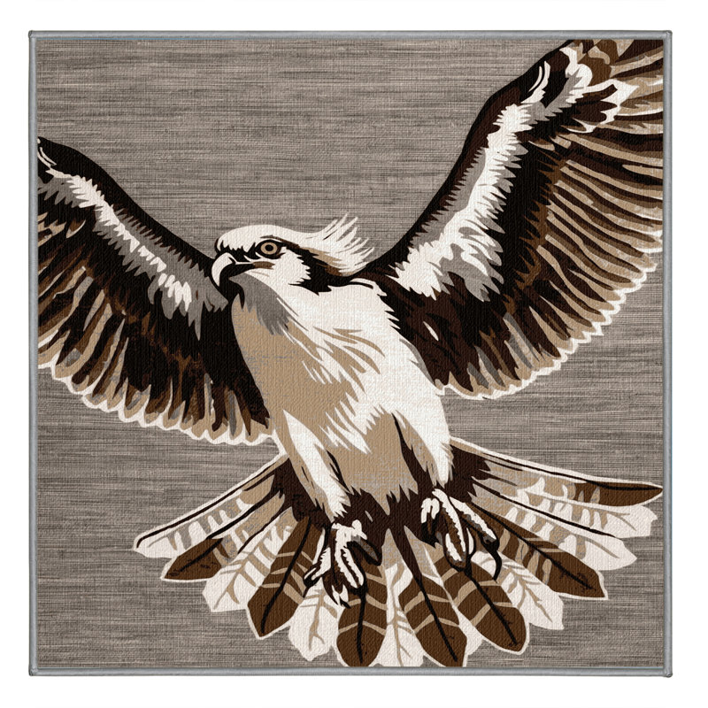  Tapis lavable Osprey Birds, Carré 5 pi