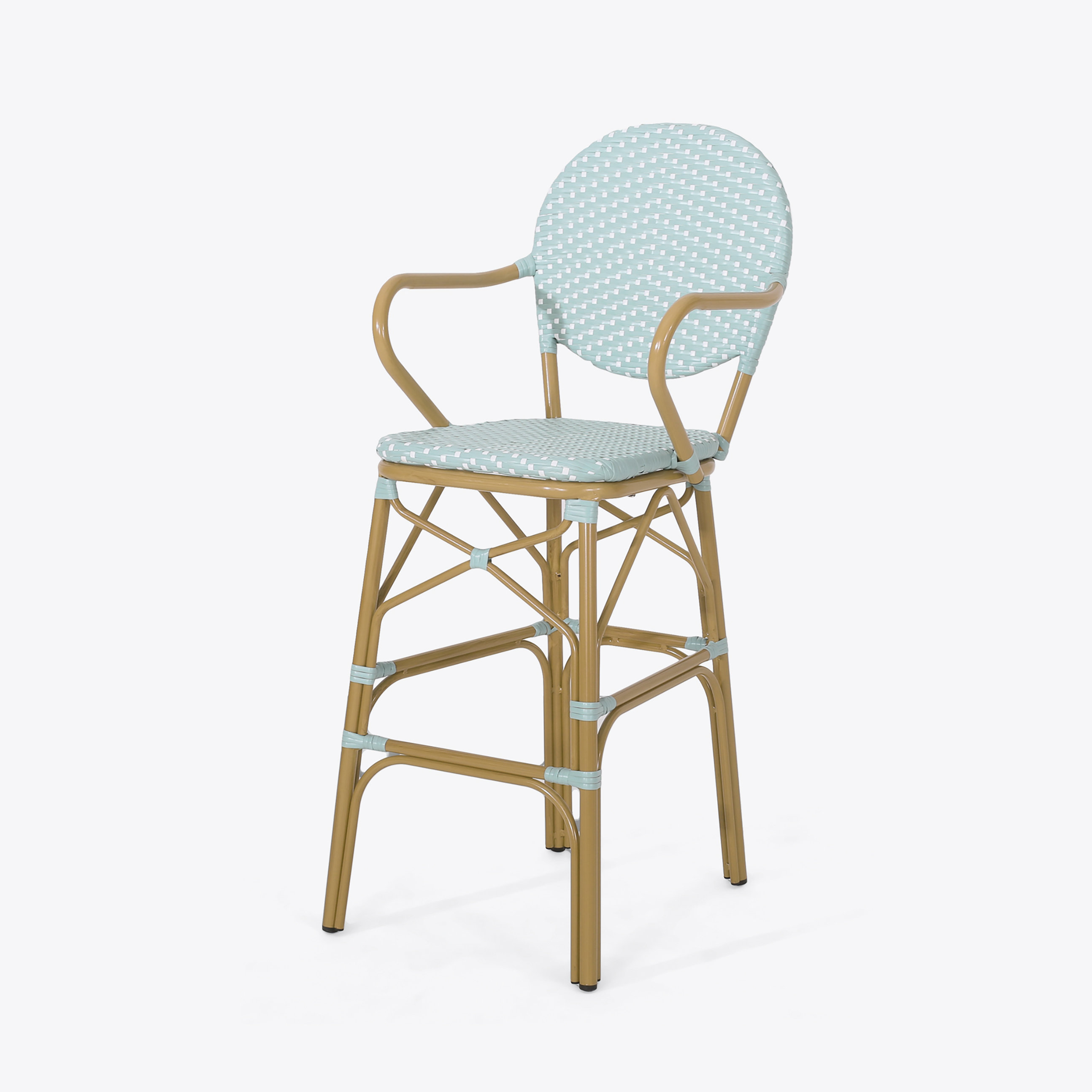 Orren Ellis Black Aluminum 4 Legs Bar Stools with Footrest Wayfair