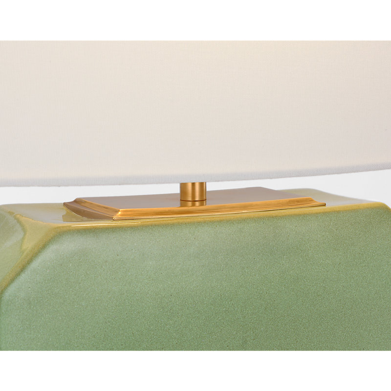 Thomas O'Brien Table Lamp, 25.75" H x 15.5" W x 9" D, Silk Green