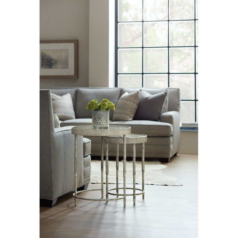 Mirrored Glass Top Nesting Tables