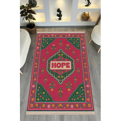 Tapis tissé rouge Mosso