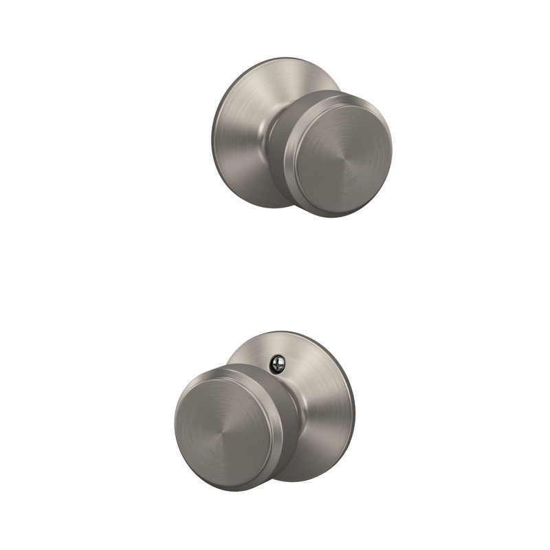 Bowery Passage Knob (Hall & Closet), Circle, Satin Nickel
