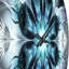 Horloge murale turquoise et blanche Fractal Flowers II-93382050