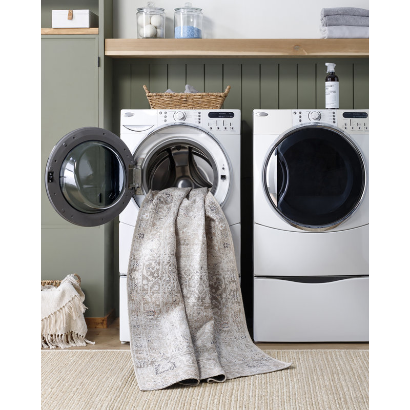 Machine Washable Area Rug Brown/Green/Tan_PNWRN2302