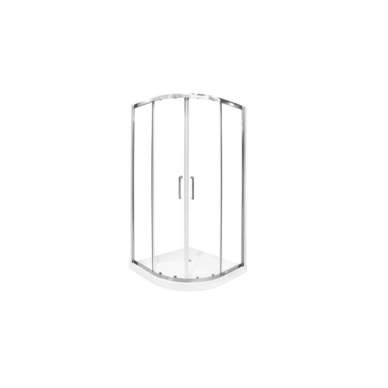 Cabine de douche à cadre carré avec panneau fixe et base Kiamika l 38 po x P 38 po x H 76 po incluse