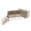 Causeuse Claypoole - Tissu beige d'extérieur et corde grise
