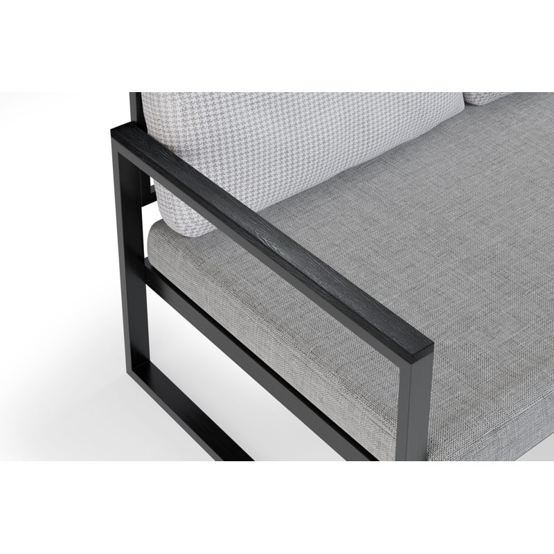 Bruckmann Faux Leather Sofa, Light Gray