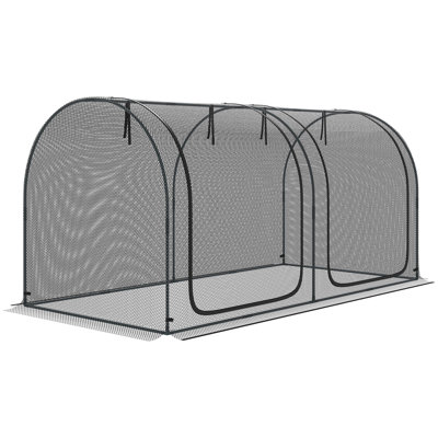 Crop Cage 8' x 4' Plant Protection Tent,  Plant Protection Tent with Two Zippered Doors for Garden, Yard, Lawn