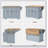 54-Inch Large Kitchen Island with Drop Leaf, Ample Storage, and Embossed Texture for Modern Kitchens in Grey Blue-203466959