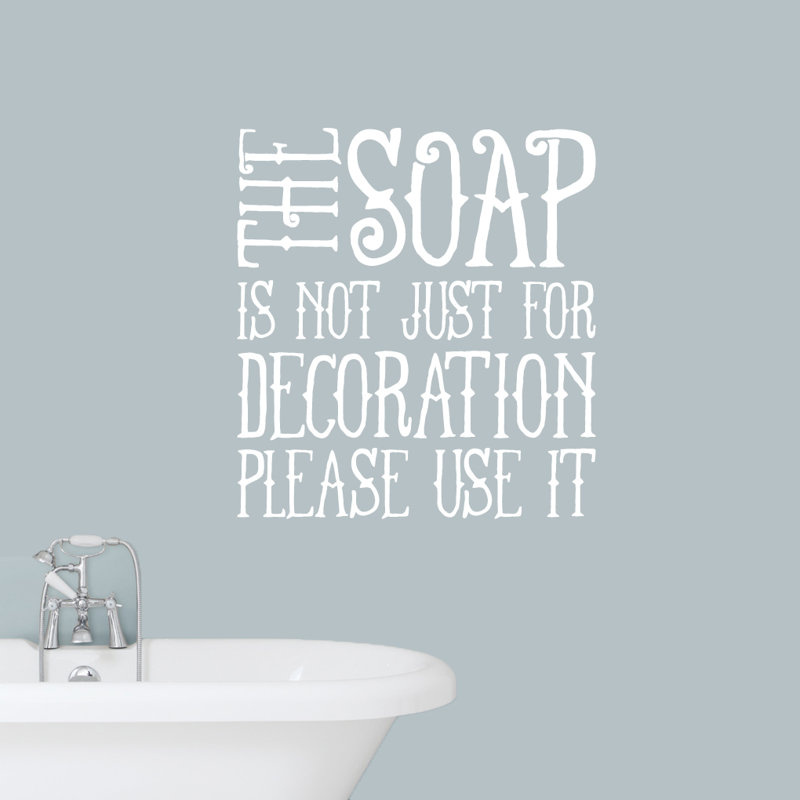 Text & Numbers Non-Wall Damaging Wall Decal, White