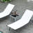Outdoor Lounger Adjustable Backrest Mesh Fabric Outdoor Chaise Lounge Set with Table