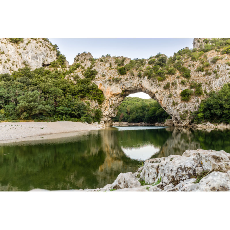 Pont D'arc At ArdÃ¨che In France by BigDuckSix - Wrapped Canvas Print, 30cm H x 46cm W