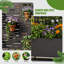 Metal Raised Garden Bed with Trellis on Wheels Weather-Resistant Planter Box with Garden Divider-1373913944-1373913949