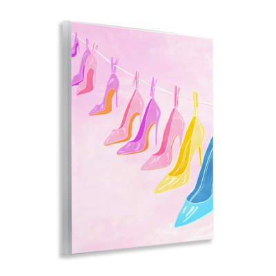 High Heels On Clothesline Wall Plaque, design by Ziwei Li