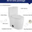 Toilette en céramique 1,1 / 1,6, siège allongé, blanc, confortable, à fermeture en douceur, et toilette blanche T036wt avec cuve allongée, hauteur de confort,