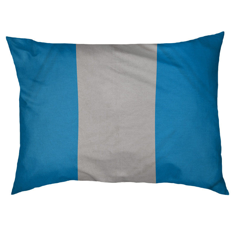 Coussin Detroit, Bleu / argent, Extra Large (50" W x 40" D x 7" H)