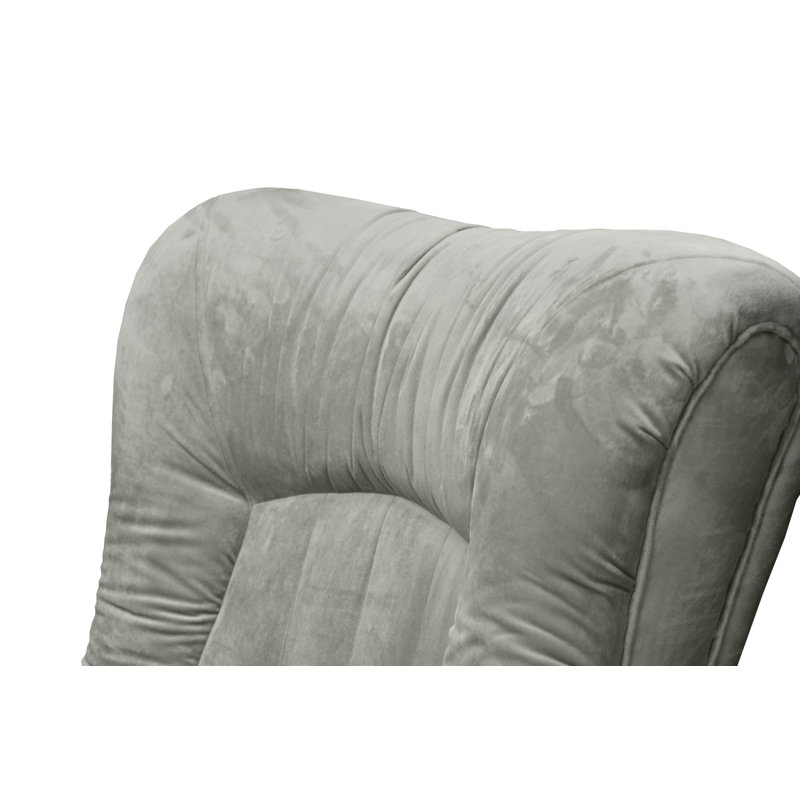 Mascarenaz Upholstered Slipper Chair, Light Grey