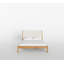 Structure de lit en bois massif Ardin avec tête de lit tapissier crème-677557654-672024918