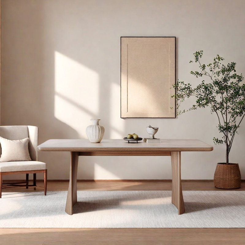 Table en bois massif multi-couches Durable Rock Slab, 29.52"H x 62.99"L x 31.49" W