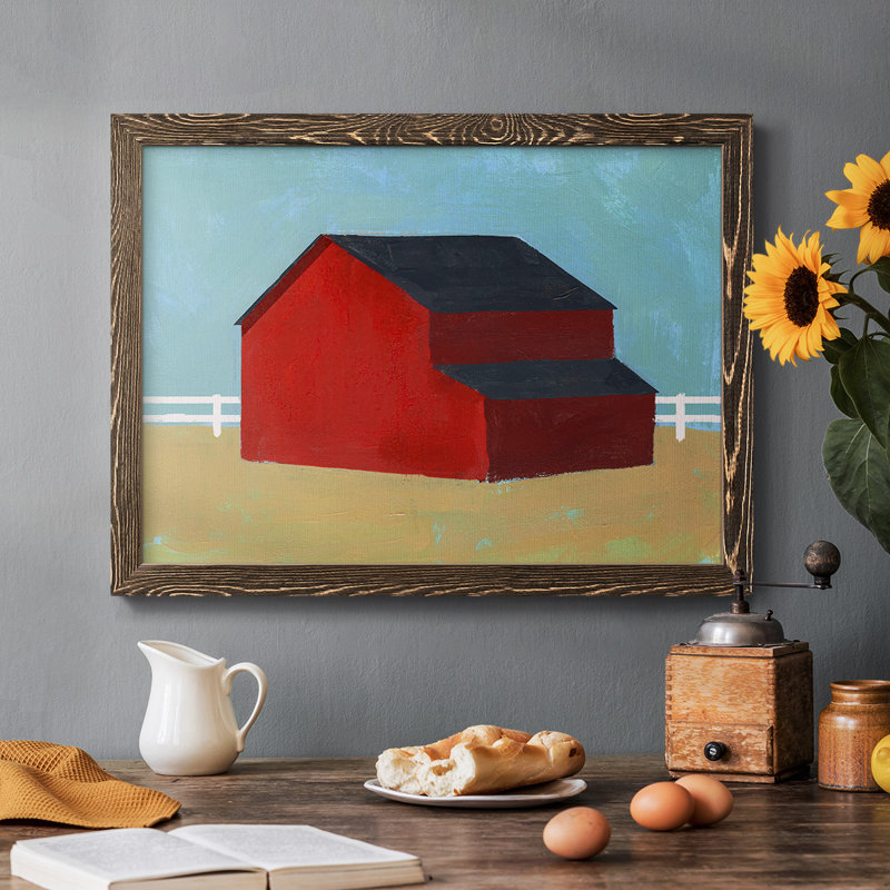 Big Red One II, reproduction d'art sur toile, H 18 po x l 26 po x P 1,5 po, Cadre noyer
