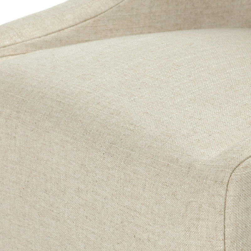 Seneca Upholstered Dining Chair, French Beige Basketweave
